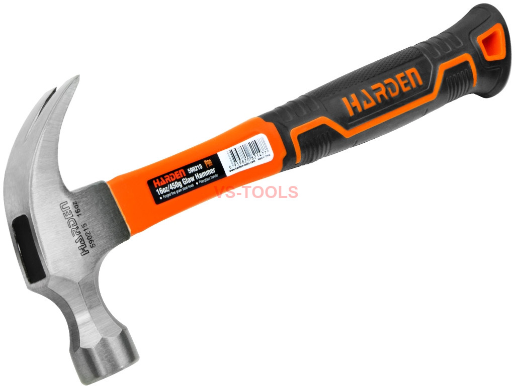 16oz 450g Claw Hammer Lightweight Fiberglass Smooth Face